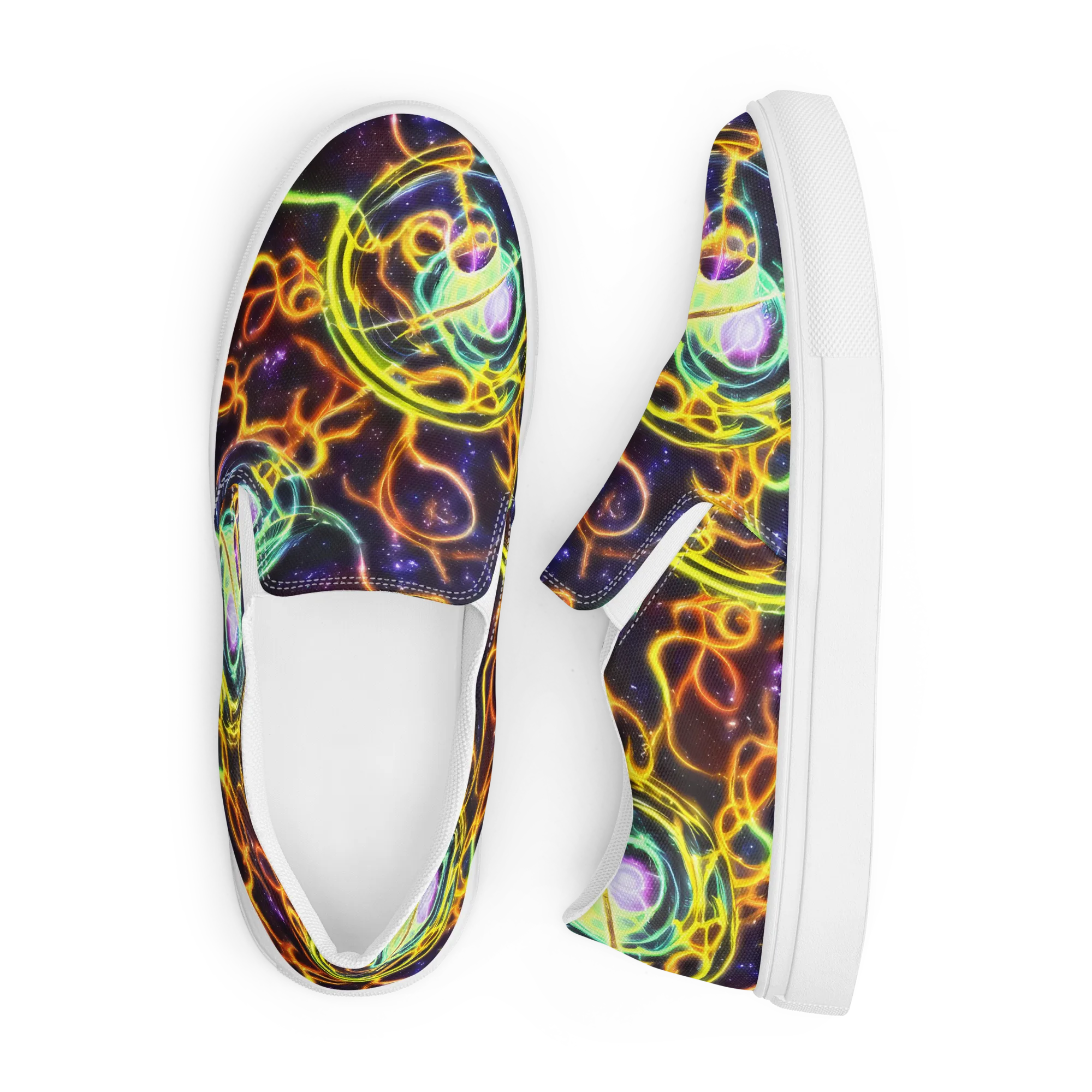 Carracci Cosmos on Men's Slip-On Canvas Shoes — Front