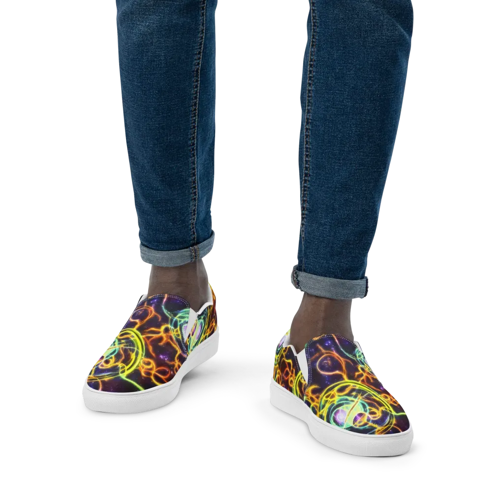 Carracci Cosmos on Men's Slip-On Canvas Shoes — Front