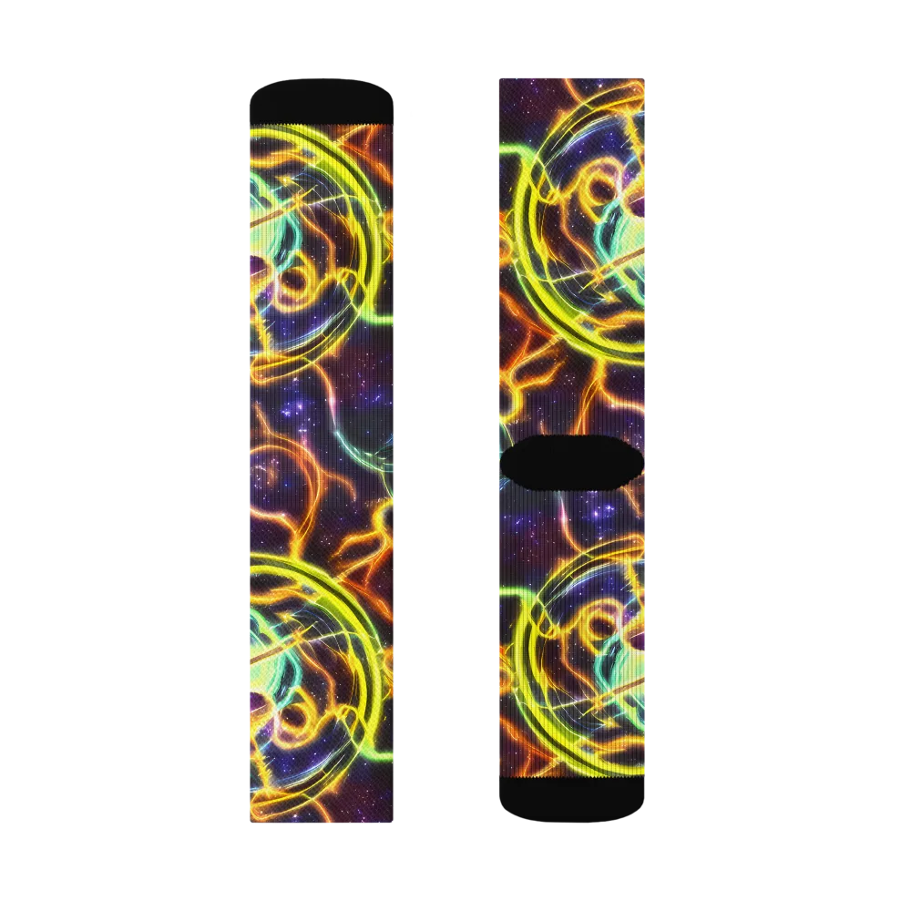 Carracci Cosmos on Socks — Left Sock