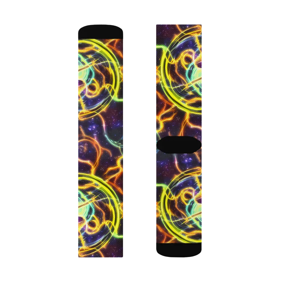 Carracci Cosmos on Socks — Right Sock