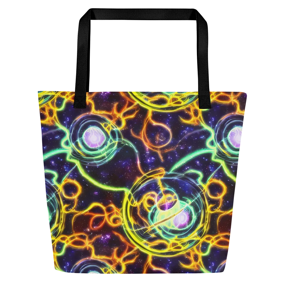 Carracci Cosmos on Large Tote Bag W/ Pocket — Front