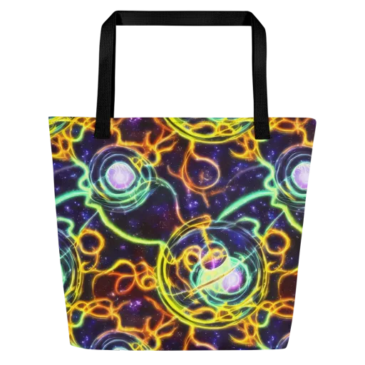 Carracci Cosmos on a Large Tote Bag W/ Pocket