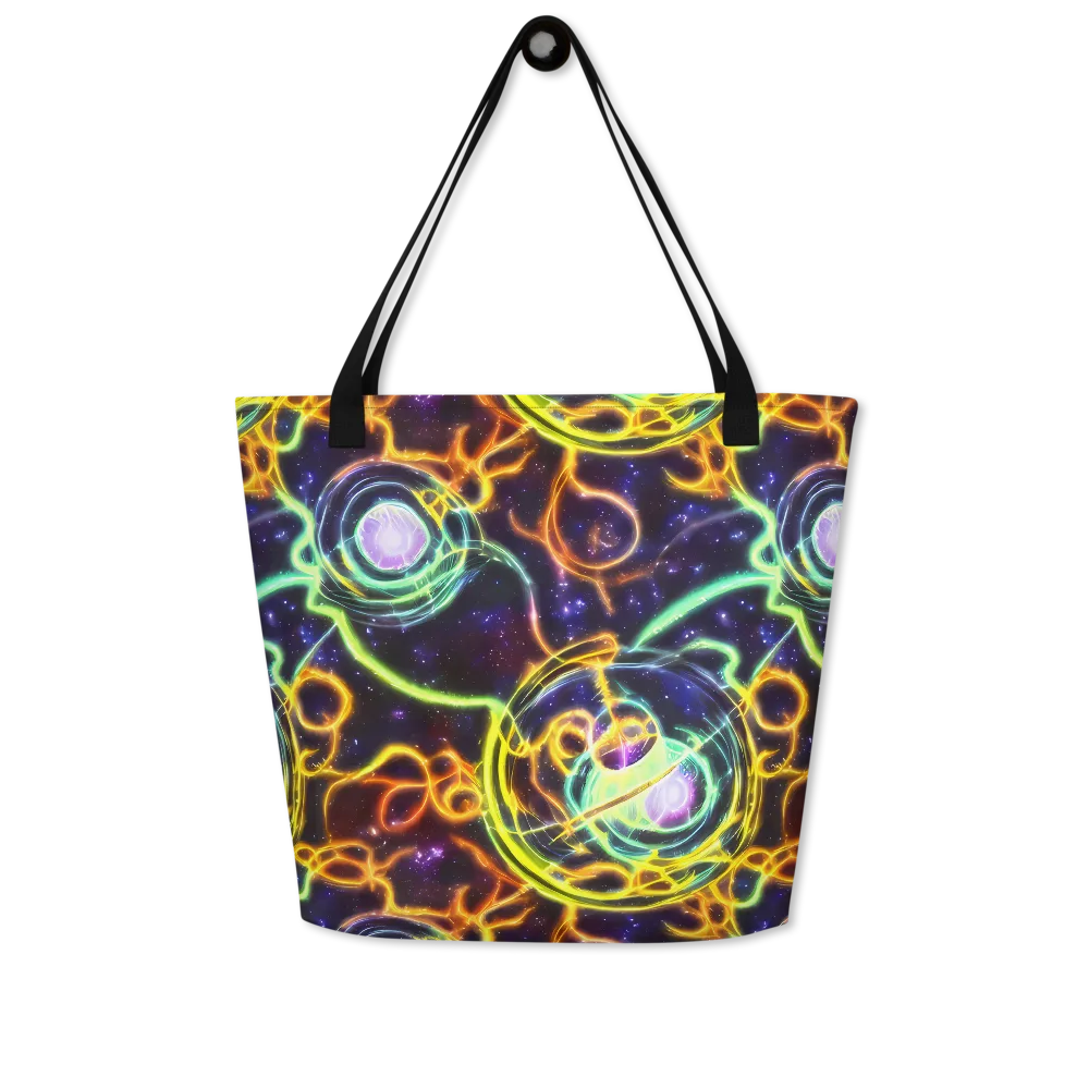 Carracci Cosmos on Large Tote Bag W/ Pocket — Front