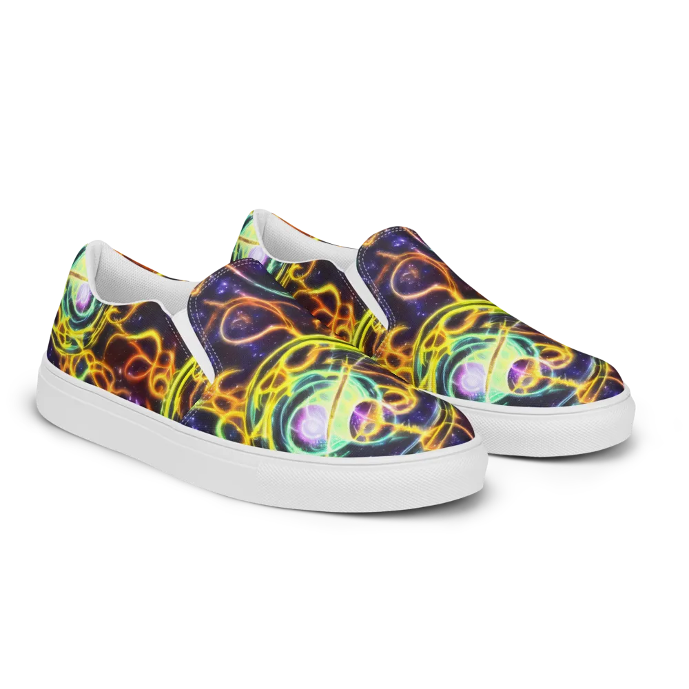Carracci Cosmos on Women's Slip-On Canvas Shoes — Right Front