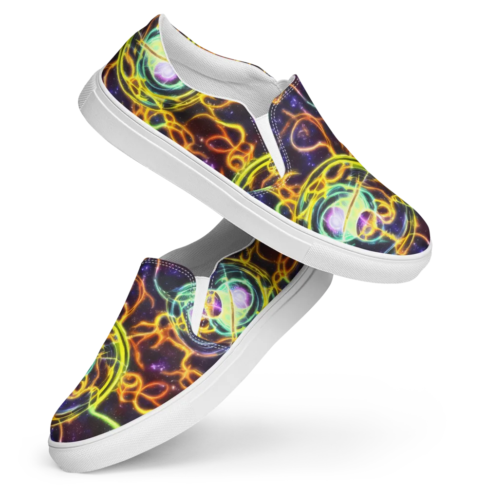 Carracci Cosmos on Women's Slip-On Canvas Shoes — Front