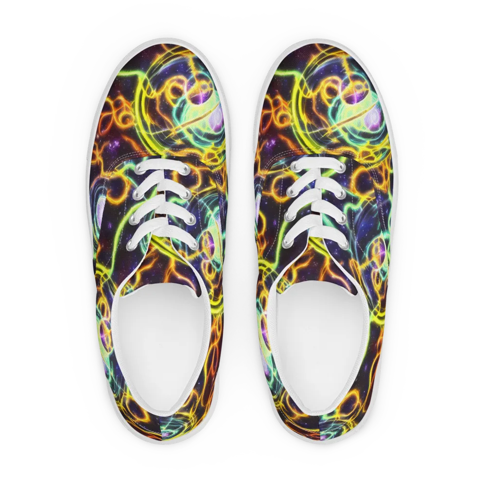 Carracci Cosmos on Men's Lace-Up Canvas Shoes — Front