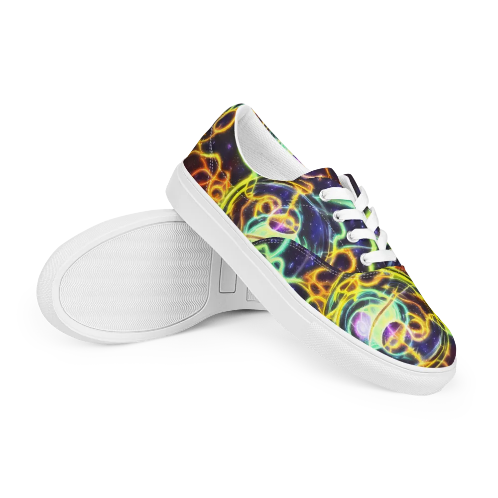 Carracci Cosmos on Men's Lace-Up Canvas Shoes — Right Front