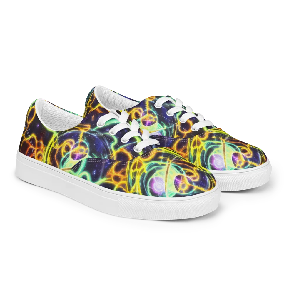Carracci Cosmos on Men's Lace-Up Canvas Shoes — Right Front