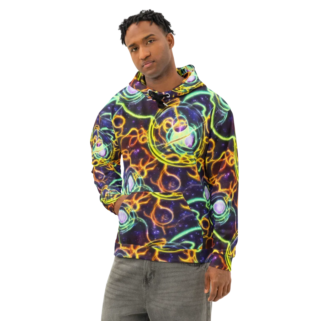 Carracci Cosmos on Cotton Hoodie — Left Front