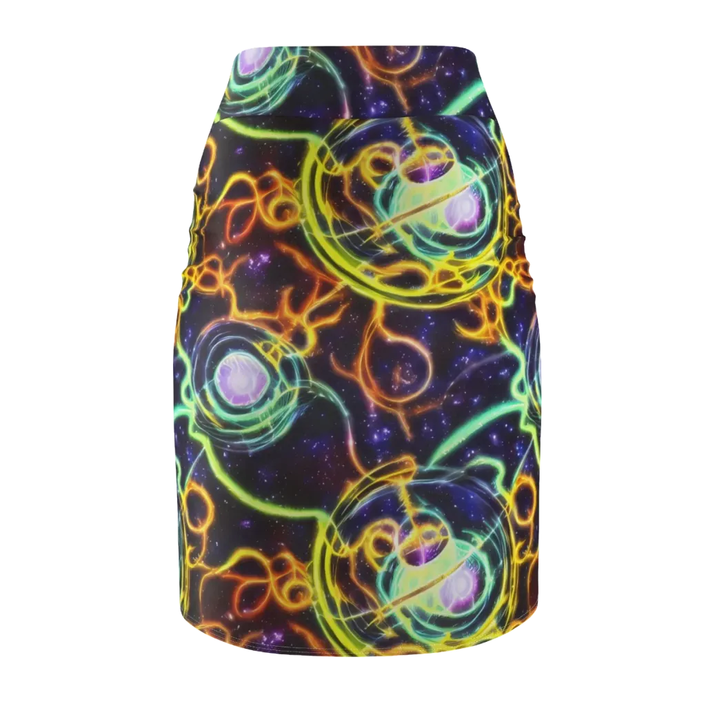 Carracci Cosmos on Pencil Skirt — Back