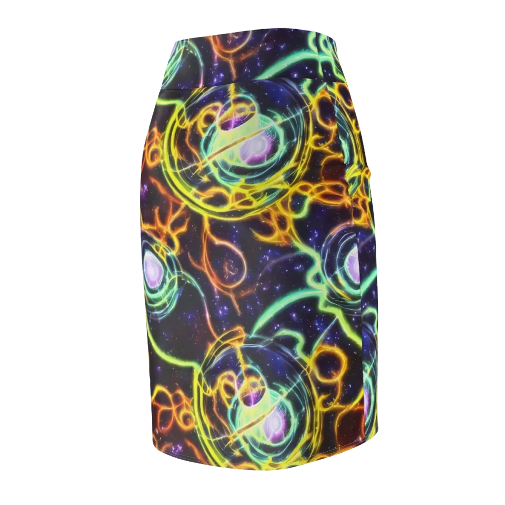 Carracci Cosmos on Pencil Skirt — Back Side