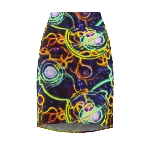 Carracci Cosmos on a Pencil Skirt