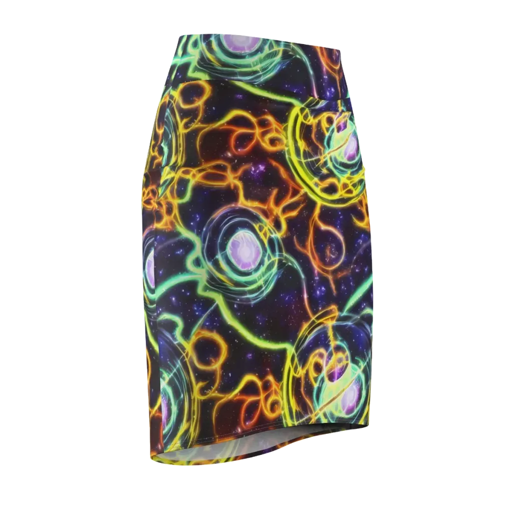 Carracci Cosmos on Pencil Skirt — Front Side