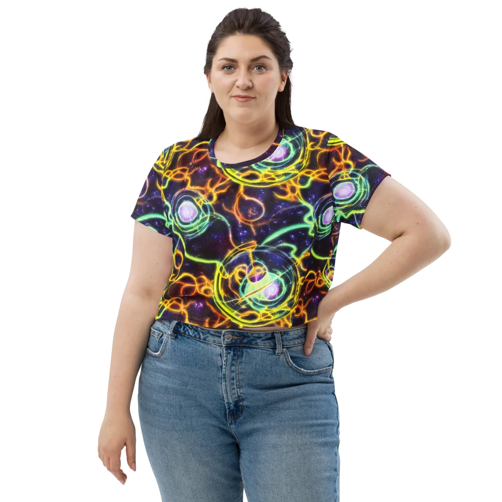 Carracci Cosmos on Crop Tee — Front