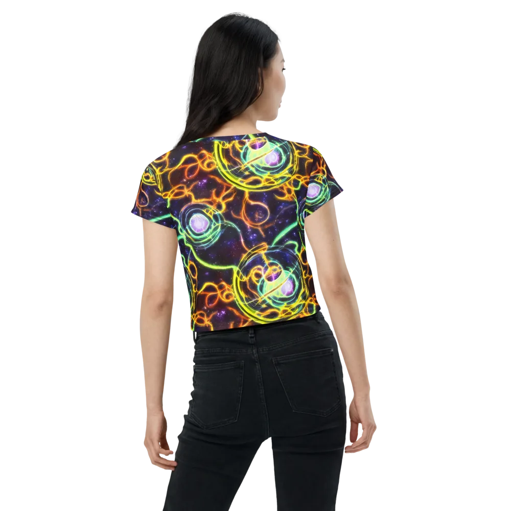 Carracci Cosmos on Crop Tee — Back