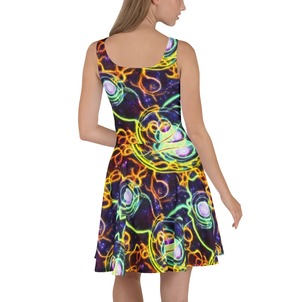Carracci Cosmos on Skater Dress — Back