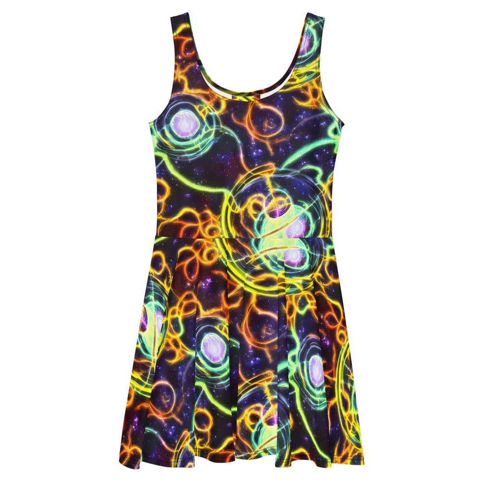 Carracci Cosmos on Skater Dress — Front