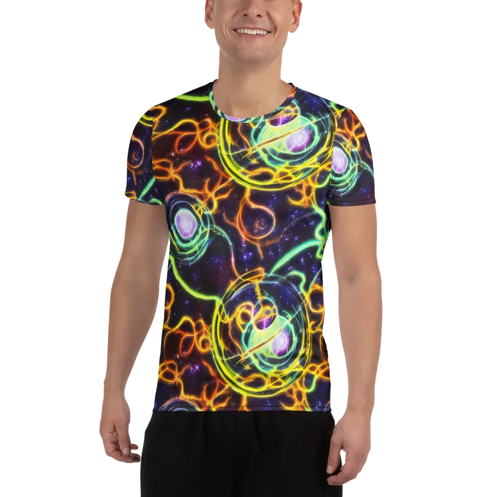 Carracci Cosmos on Men's Athletic T-Shirt — Front