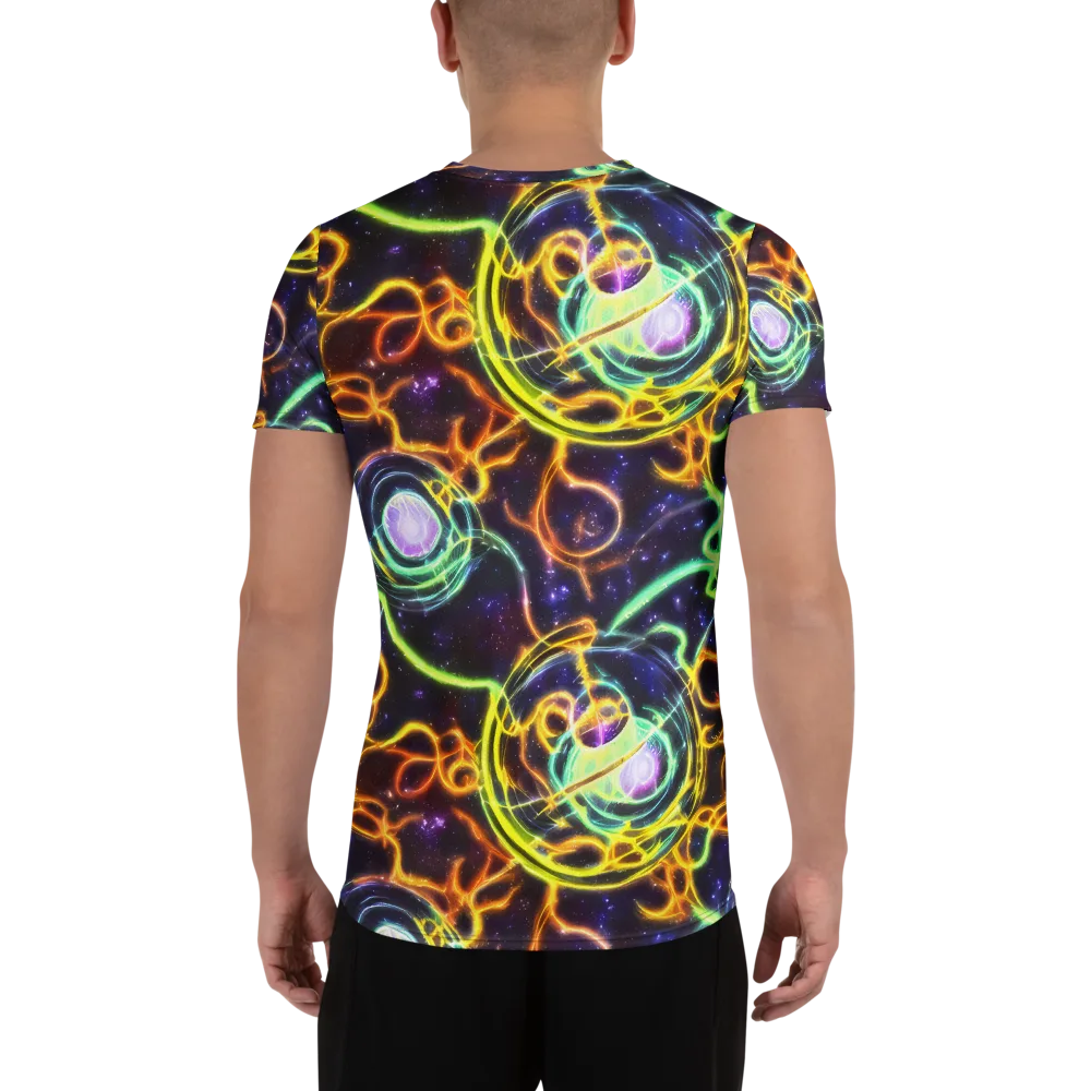 Carracci Cosmos on Men's Athletic T-Shirt — Back
