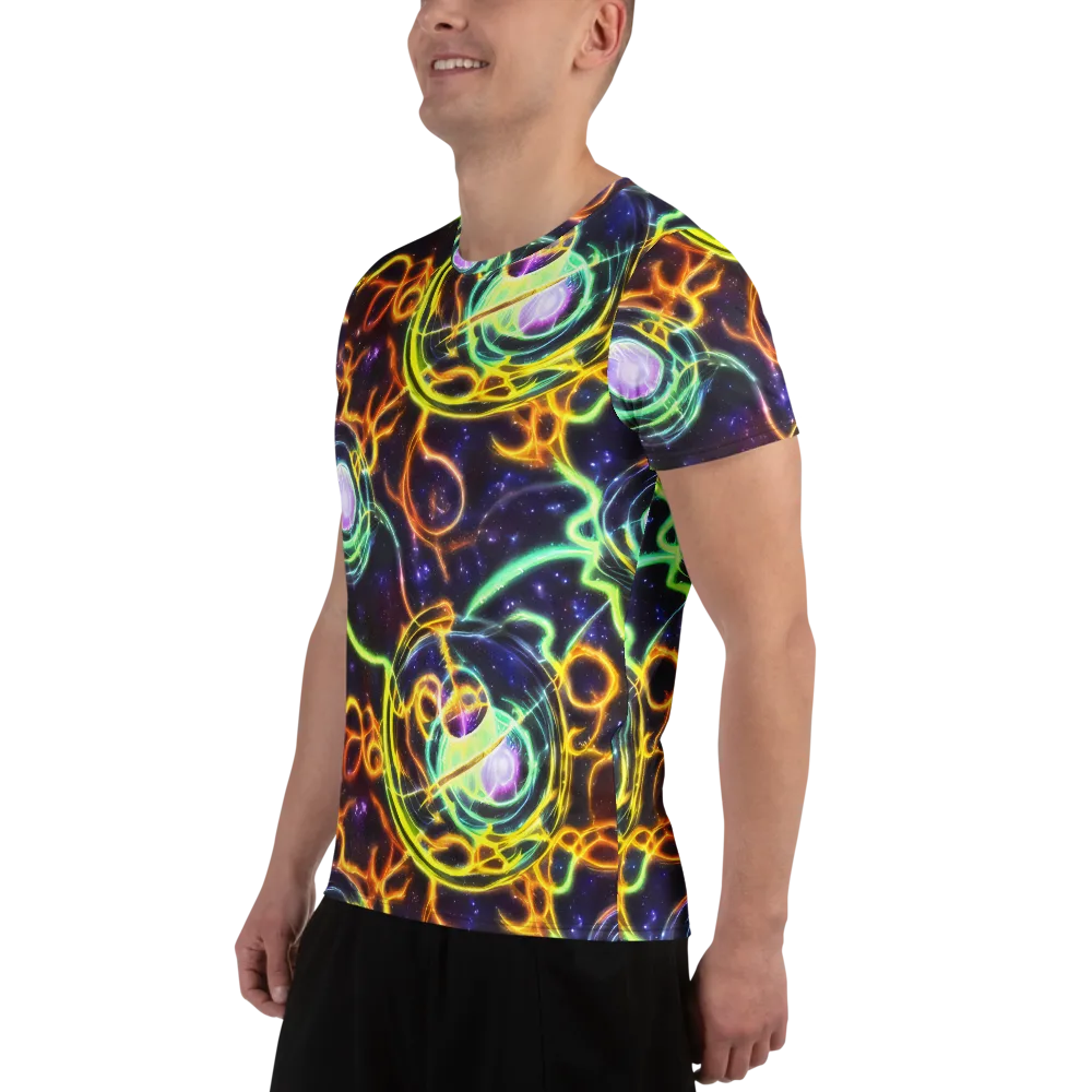 Carracci Cosmos on Men's Athletic T-Shirt — Left