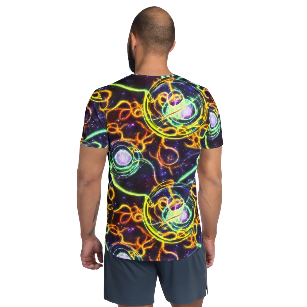 Carracci Cosmos on Men's Athletic T-Shirt — Back