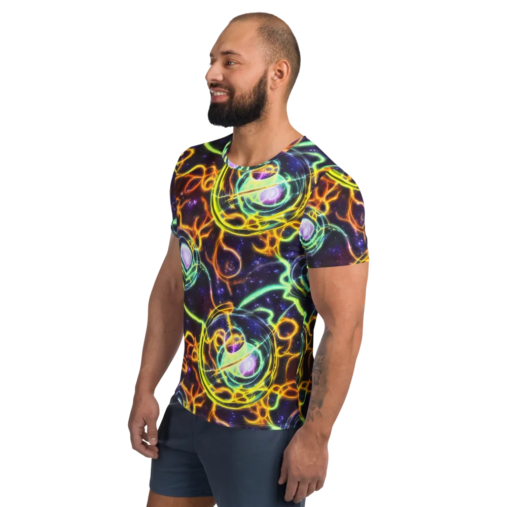 Carracci Cosmos on Men's Athletic T-Shirt — Left
