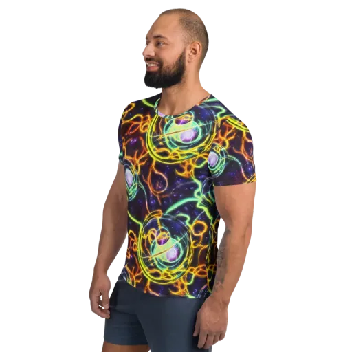 Carracci Cosmos on a Men's Athletic T-Shirt