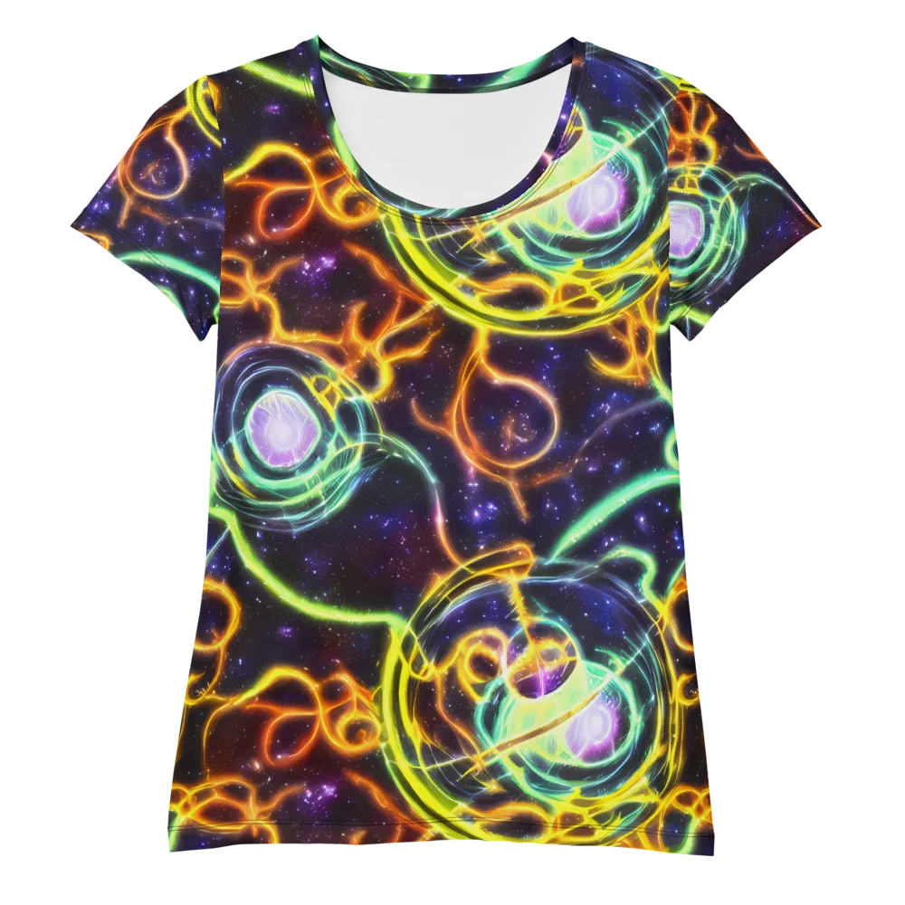 Carracci Cosmos on Women's Athletic T-Shirt — Front