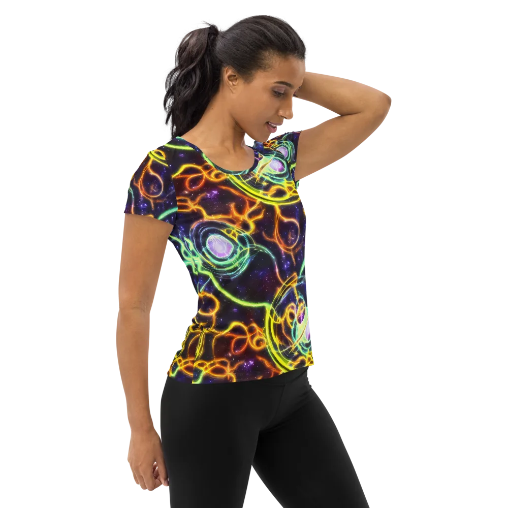 Carracci Cosmos on Women's Athletic T-Shirt — Right