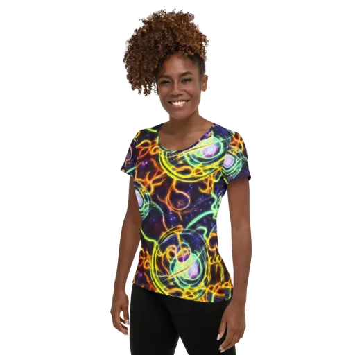 Carracci Cosmos on a Women's Athletic T-Shirt