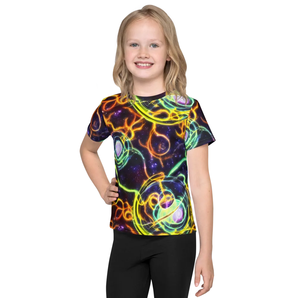 Carracci Cosmos on Kids Crew Neck T-Shirt — Front