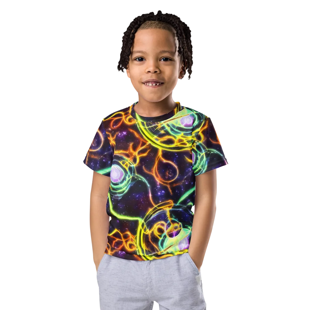 Carracci Cosmos on Kids Crew Neck T-Shirt — Front