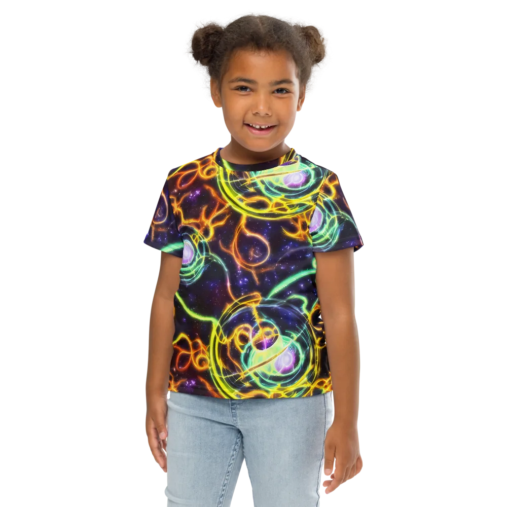 Carracci Cosmos on Kids Crew Neck T-Shirt — Front