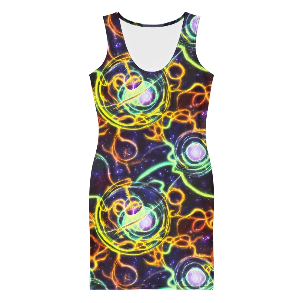 Carracci Cosmos on Bodycon Dress — Front