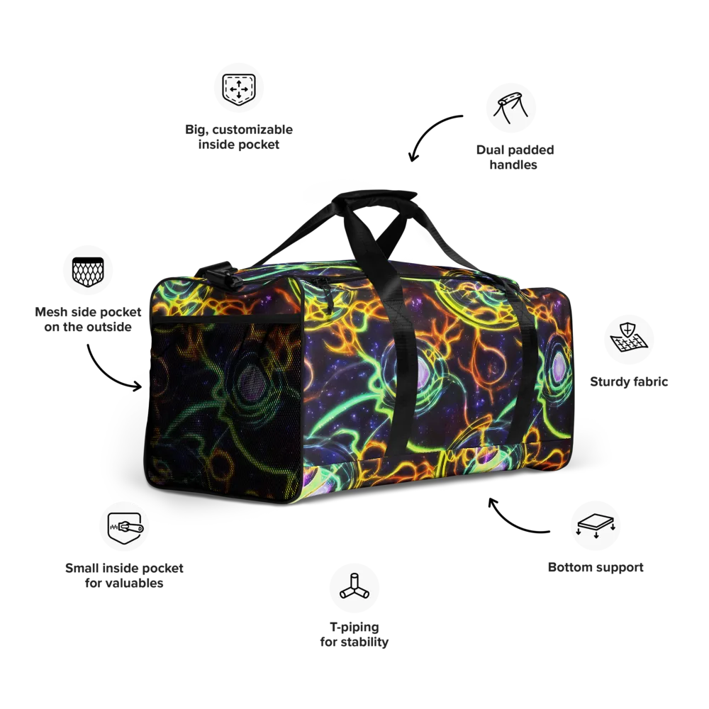 Carracci Cosmos on Duffle Bag — Right Front