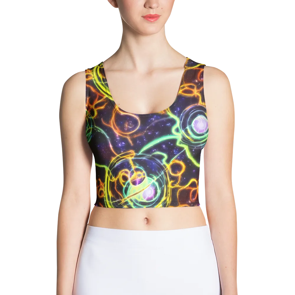 Carracci Cosmos on Crop Top — Front