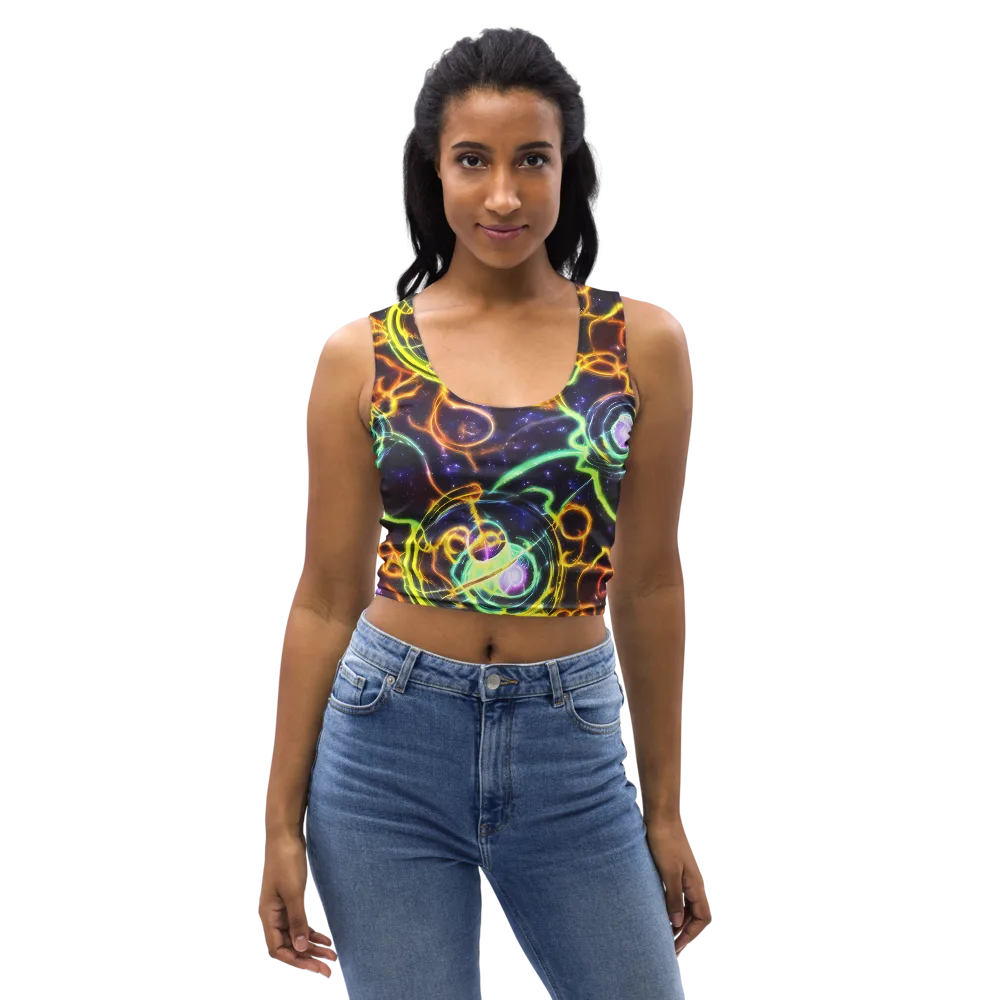 Carracci Cosmos on Crop Top — Front