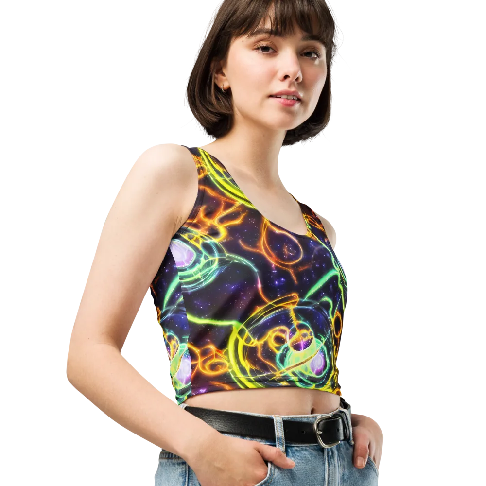 Carracci Cosmos on Crop Top — Right Front
