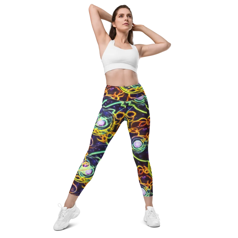 Carracci Cosmos on Leggings with Pockets — Front