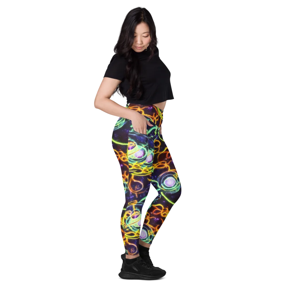 Carracci Cosmos on Leggings with Pockets — Right