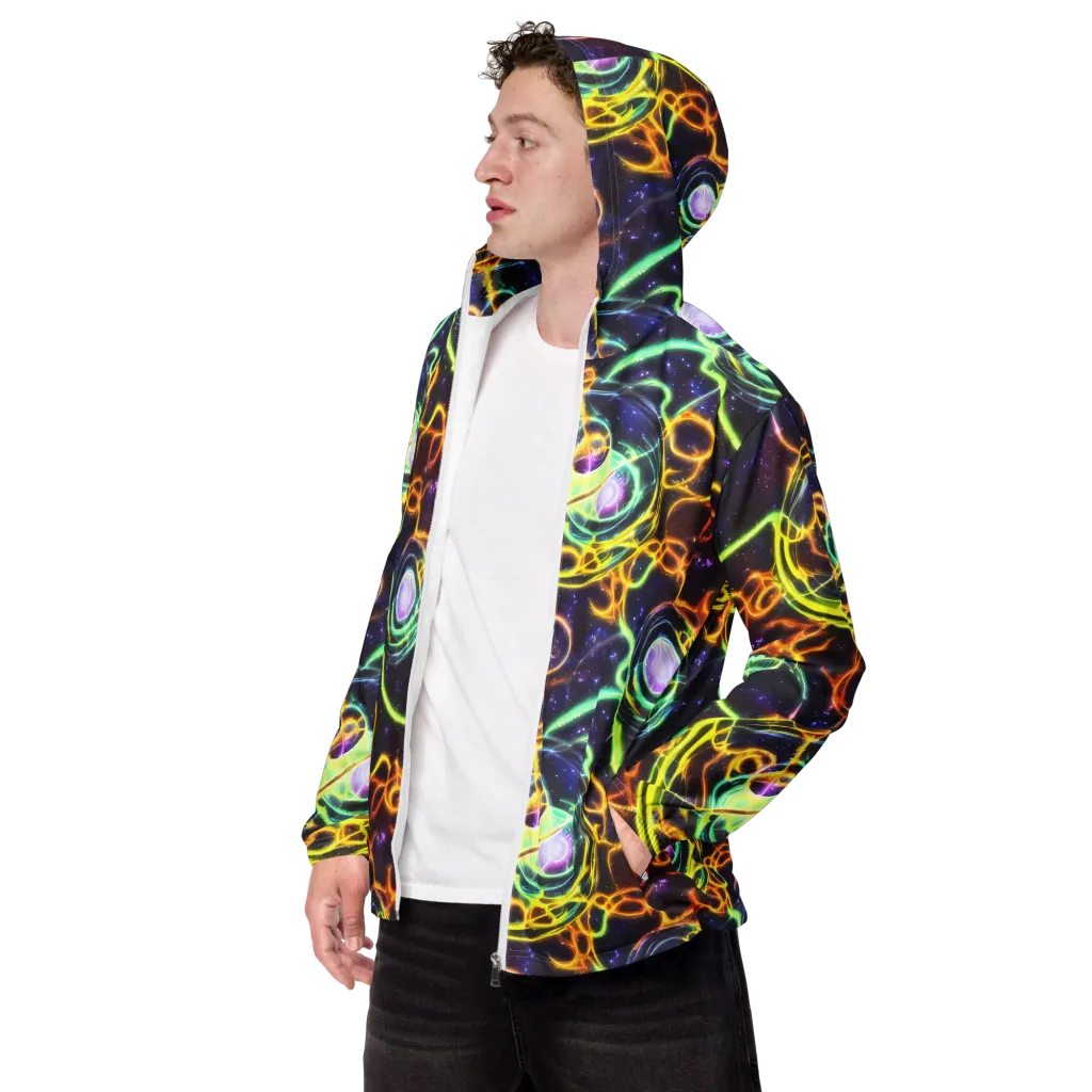 Carracci Cosmos on Men's Windbreaker — Left Front