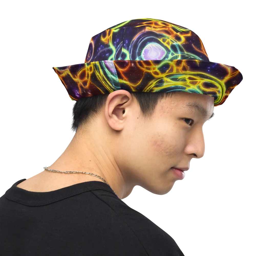 Carracci Cosmos on Reversible Bucket Hat — Right Outside