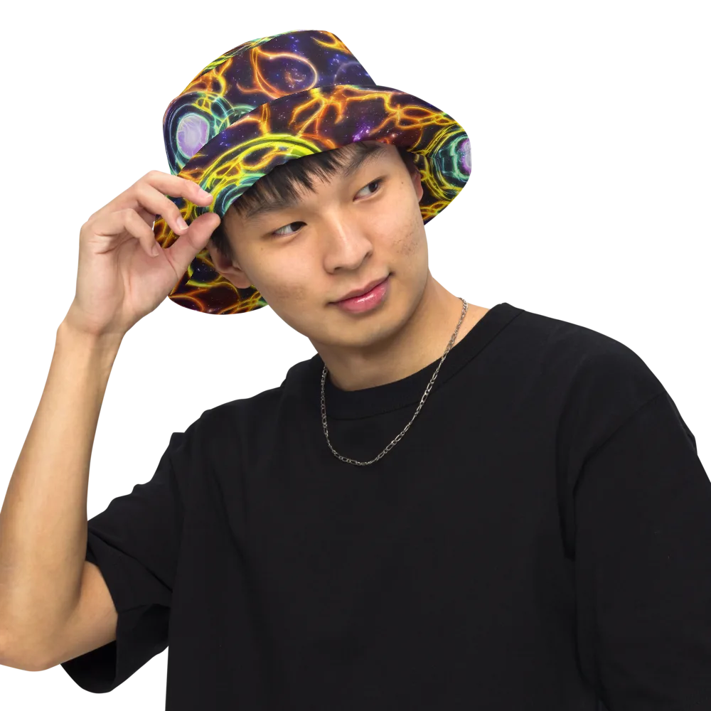 Carracci Cosmos on Reversible Bucket Hat — Front Inside