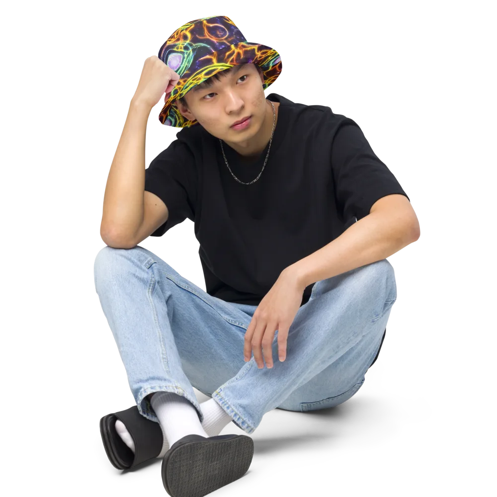Carracci Cosmos on Reversible Bucket Hat — Front 2 Inside