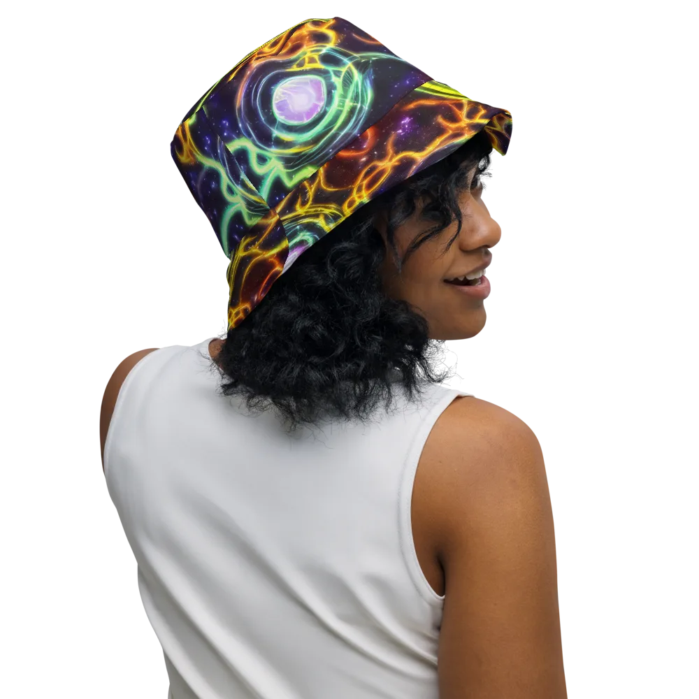 Carracci Cosmos on Reversible Bucket Hat — Right Outside