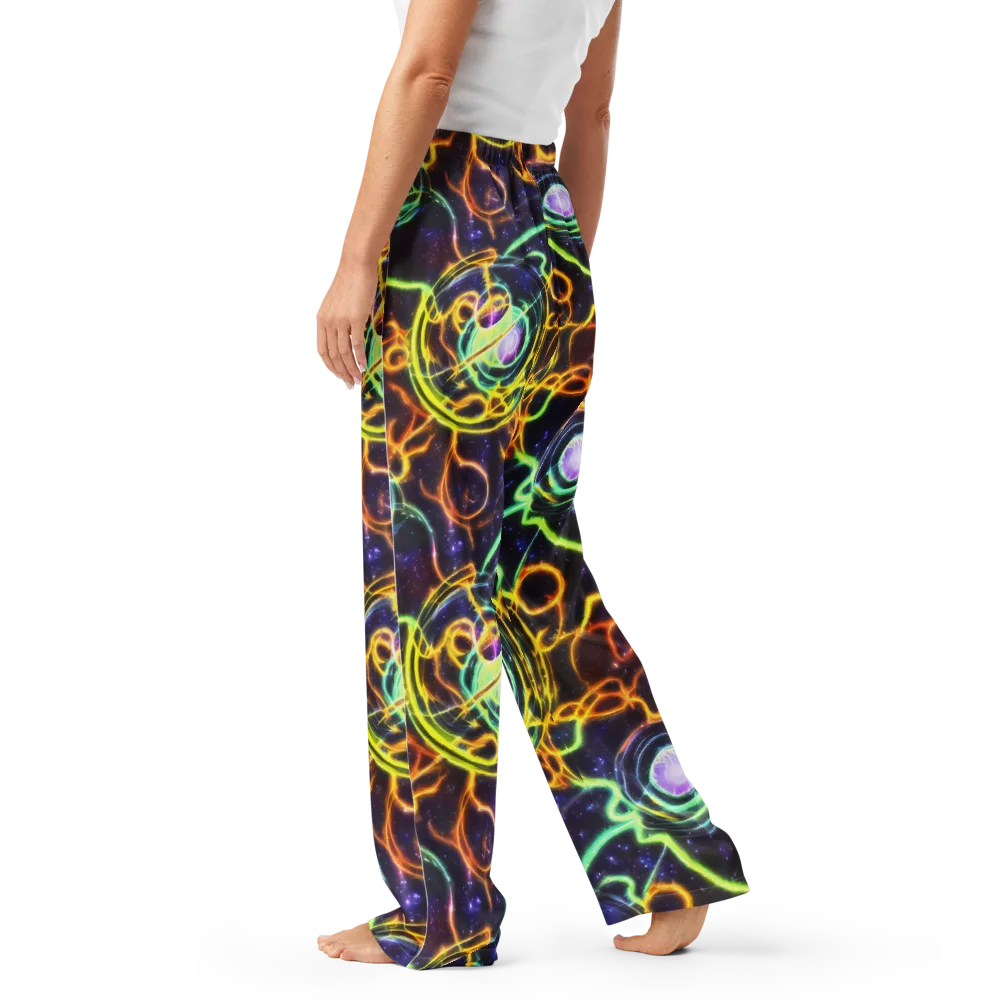 Carracci Cosmos on Women's Pajama Pants — Left