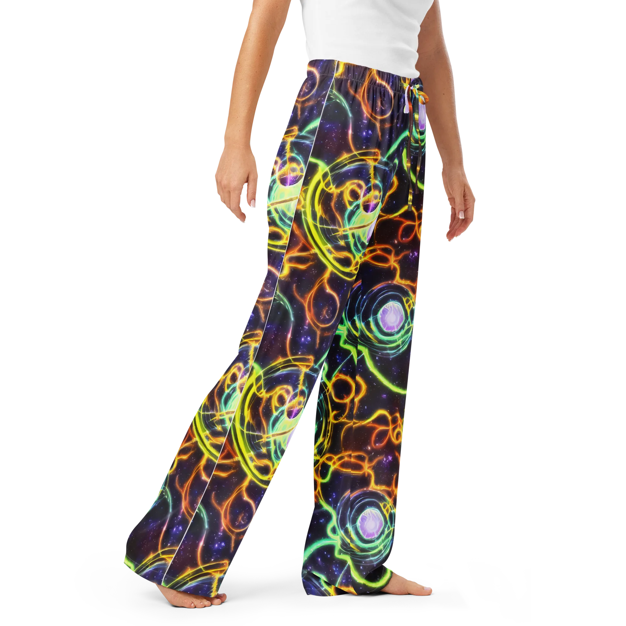 Carracci Cosmos on Women's Pajama Pants — Right Front