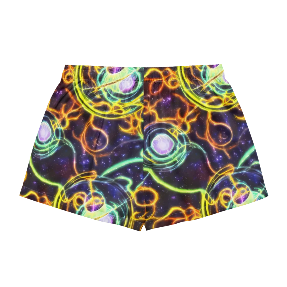 Carracci Cosmos on Women's Pajama Shorts — Back