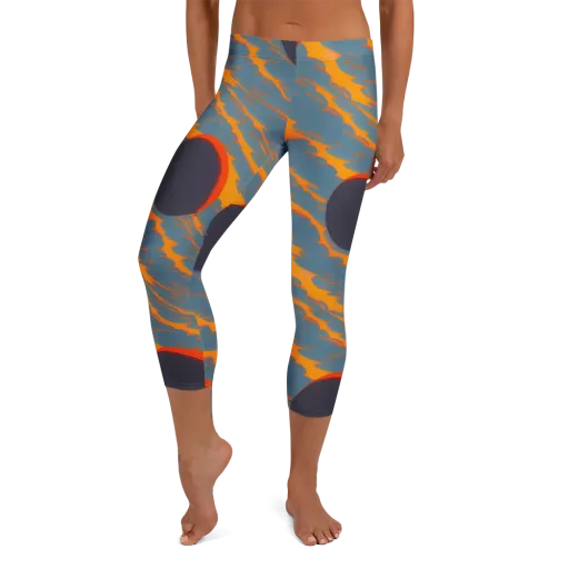 Flames of Gravity on a Capri Leggings