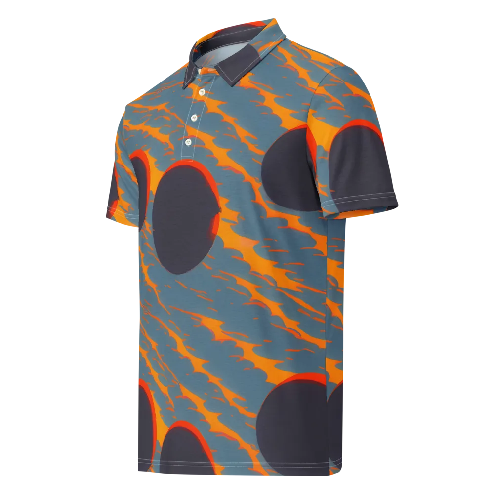Flames of Gravity on Men's Slim Fit Polo Shirt — Left Front
